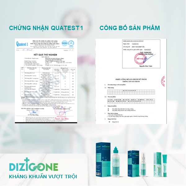 Dizigone đã được Bộ Y tế cấp phép lưu hành và hiệu quả đã được công nhận bởi Quatest 1 - Bộ KHCN