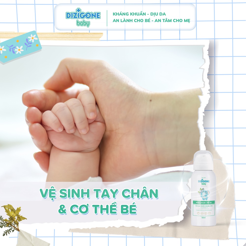 xịt kháng khuẩn dizigone baby 100ml 