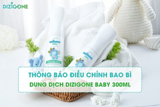 Thông báo về việc thay đổi chi tiết trên bao bì và tờ toa sản phẩm Dung dịch Dizigone Baby 300ml Thông báo về việc thay đổi chi tiết trên bao bì và tờ toa sản phẩm Dung dịch Dizigone Baby 300ml